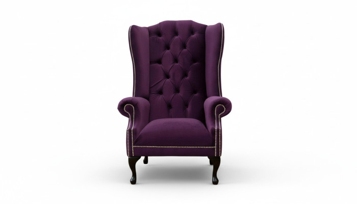 Ohrensessel Sessel Design Polster Sofa Couch Chesterfield Textil Neu