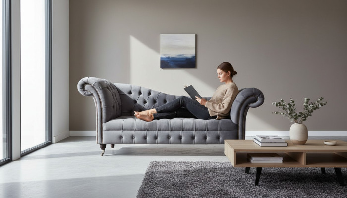 Chesterfield 3 Sitzer Design Couch Sofa Polster Sitz Stoff Luxus Couchen