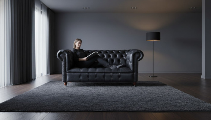 Klassisch Design Chesterfield Luxus Polster Sofa Couch Sitz Garnitur Leder Neu