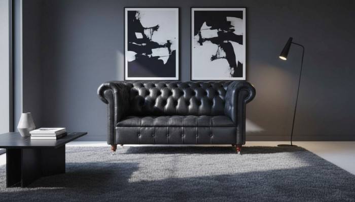 Klassisch Design Chesterfield Luxus Polster Sofa Couch Sitz Garnitur Leder Neu
