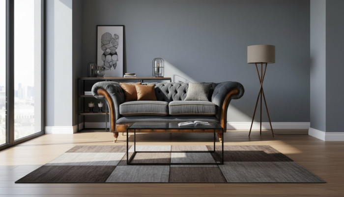Sofa 2 Sitzer Design Sofas Polster Couchen Textil Chesterfield Zweisitzer