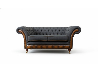 Sofa 2 Sitzer Design Sofas Polster Couchen Textil Chesterfield Zweisitzer