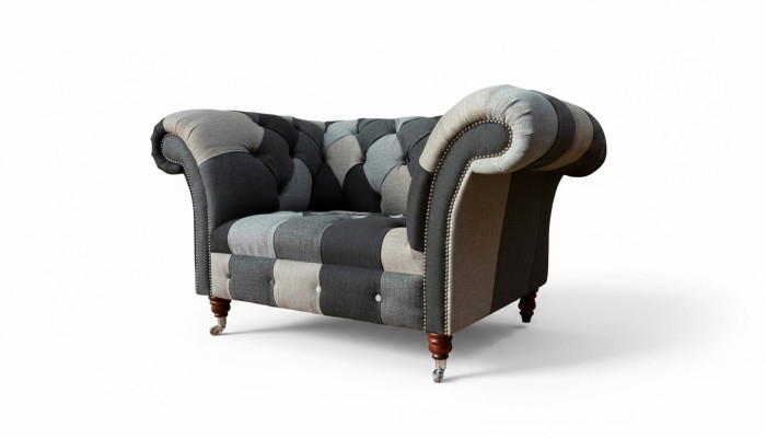Sofa 1 Sitzer Textil Lounge Luxus Polster Sitzer Neu Sessel Design Couch