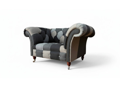 Sofa 1 Sitzer Textil Lounge Luxus Polster Sitzer Neu Sessel Design Couch