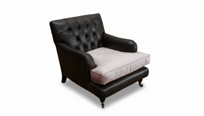 Sessel Design Sofa Relax Lounge Braun Polster Luxus Chesterfield Neu