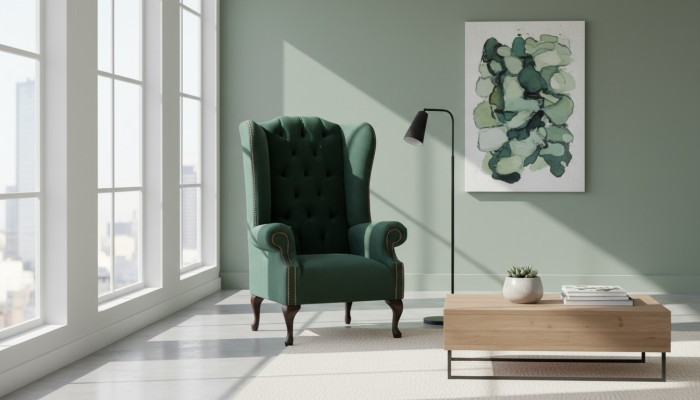 Chesterfield Design Sessel Polster Luxus Textil Couchen Ohrensessel