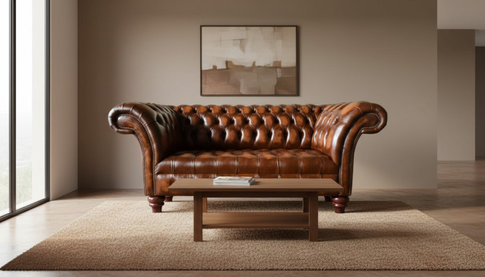 Luxusný Chesterfield dvojmiestny gauč