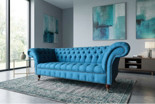 Chesterfield Sofa Couch Polster Designer 3 Sitzer Sofas Neu Dreisitzer