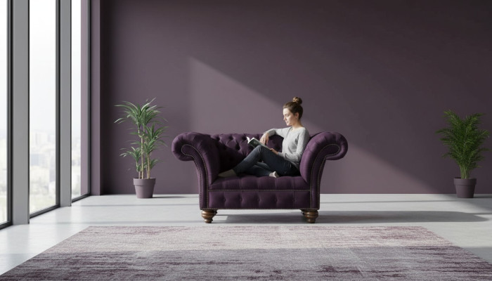 Design Chesterfield Stoff Couch Sessel 1.5 Sitzer Polster Sofas Lounge