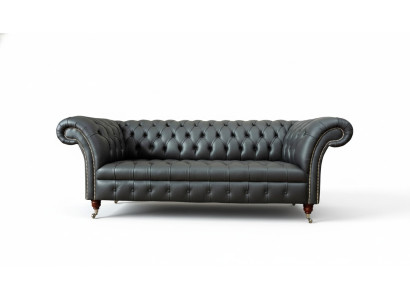 Chesterfield Design Luxus Polster Sofa Couch Sitz Leder Neu Sofa Neu