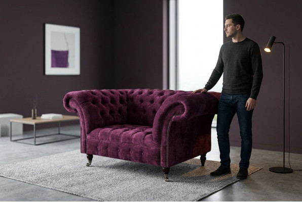 Sessel Ohrensessel Luxus 1 Sitzer Einsitzer Polster Design Stoff Modern