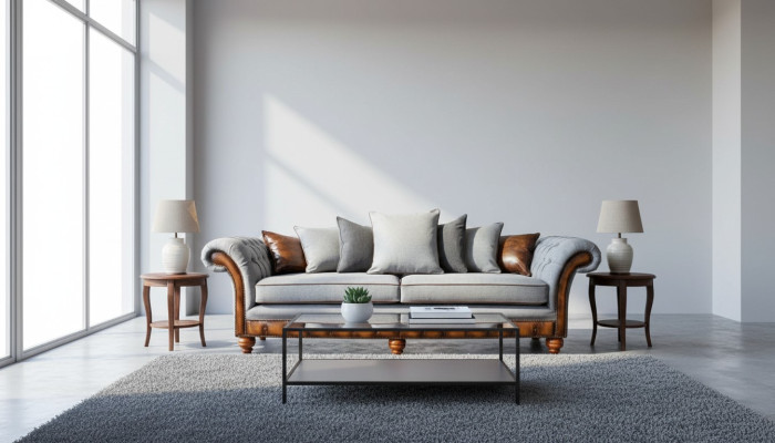 Sofa Couch Stoff Polster Sofas Couchen Wohnzimmer Design 4 Sitzer Neu