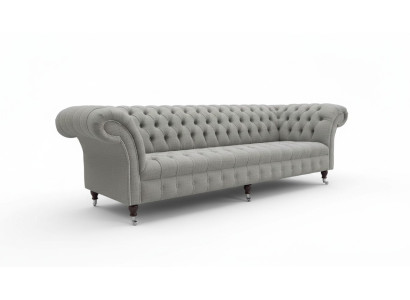 Grau Viersitzer Sofa Stoff Wohnzimmer Design Couchen Polster Sofas Neu