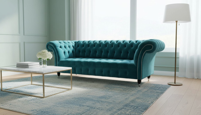 Sofa Dreisitzer Polster 3 Sitzer Sofas Design Luxus Möbel Textil Neu
