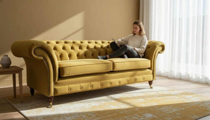 Luxusný trojsedák Chesterfield