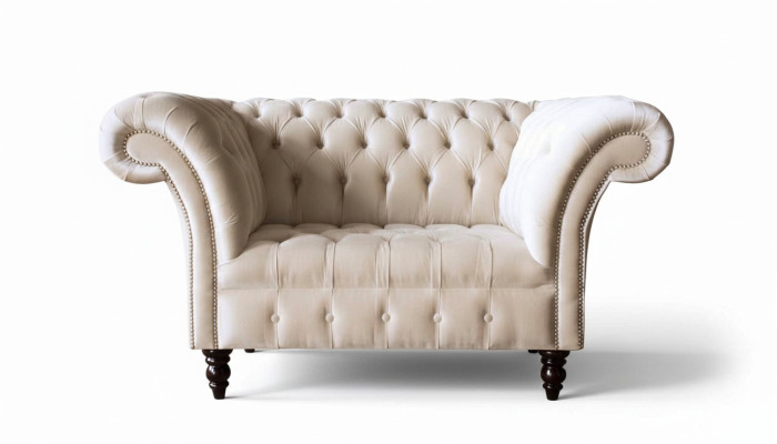 Couch Polster Sofa Textil Chesterfield Couchen 1,5 Sitzer Einsitzer Rosa