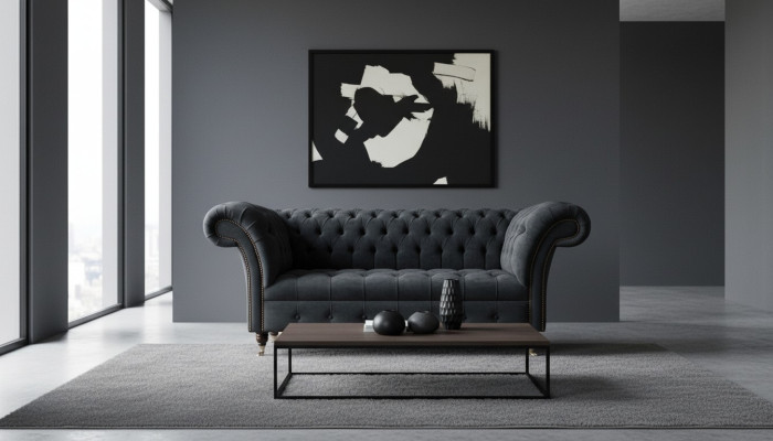 Chesterfield Design Sofa Sessel Polster Luxus Textil Couchen 1 Sitzer