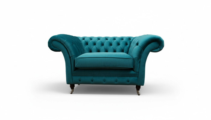 Chesterfield Design Sessel Couch Polster Luxus Textil Couchen 1 Sitzer