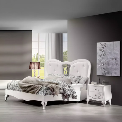 Bett 2x Nachttische 3 tlg. Schlafzimmer Set Design Möbel Modern Luxus Neu