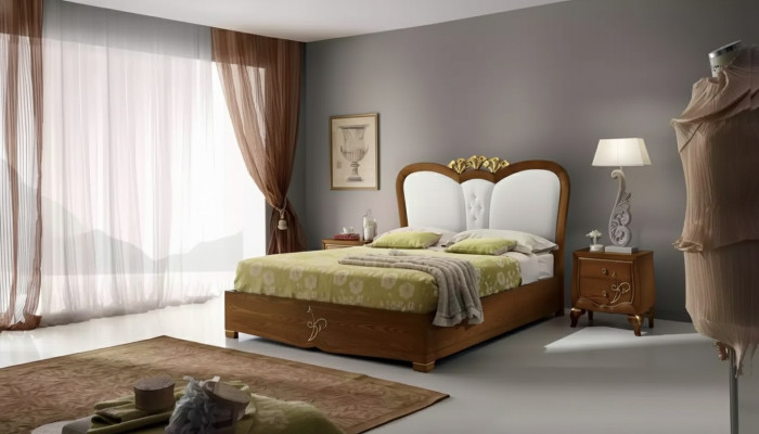 Schlafzimmer Set Bett + 2x Nachttische Betten Italienische Möbel 3tlg.