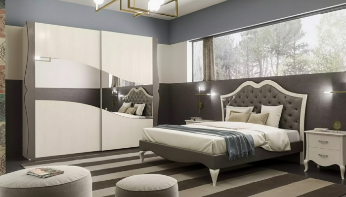 Design Betten Schlafzimmer Bett 2x Nachttische Modern Luxus Möbel 3tlg