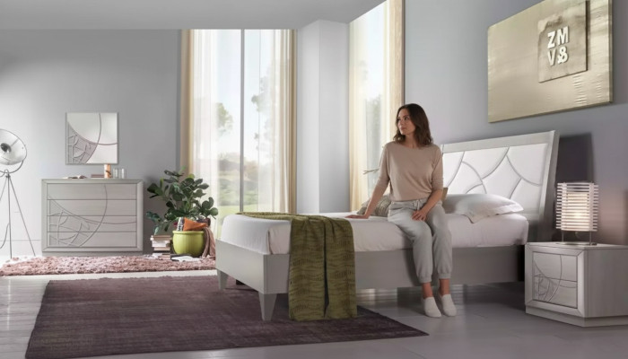 Schlafzimmer Set Bett 2x Nachttische Konsole Betten Luxus Polster 5 tlg.