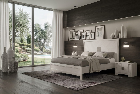 Bett 2x Nachttische 3tlg Schlafzimmer Set Design Modern Luxus Möbel
