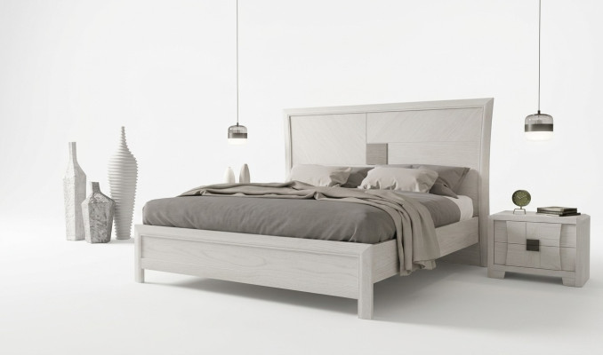 Bett 2x Nachttische 3tlg Schlafzimmer Set Design Modern Luxus Möbel
