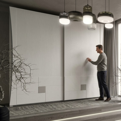Kleiderschrank Holz Schlafzimmer Möbel Design Schränke Weiß Italien Neu