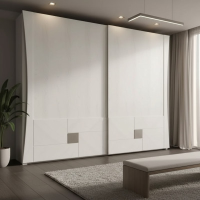 Kleiderschrank Holz Schlafzimmer Möbel Design Schränke Weiß Italien Neu