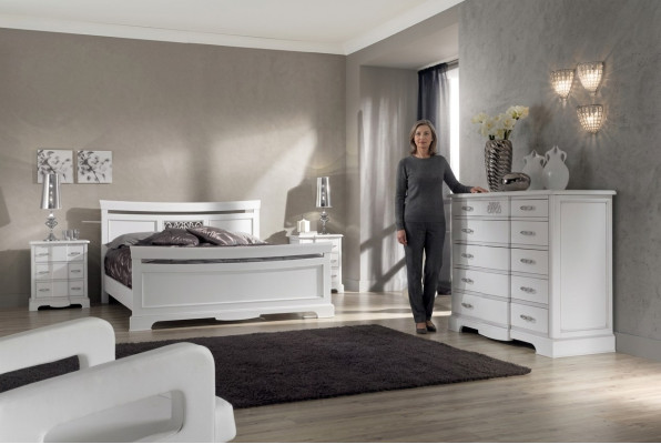 Bett 2x Nachttische 4tlg Schlafzimmer Set Modern Luxus Schlafzimmer Neu