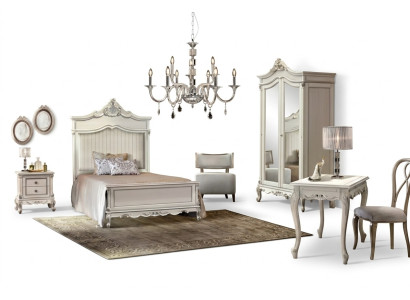 Schlafzimmer Set Stil Modern Bett Nachttisch Schreibtisch Möbel 4tlg.