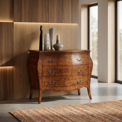 Design Möbel Kommode Schrank Braun Luxus Holz Italienische Möbel Neu