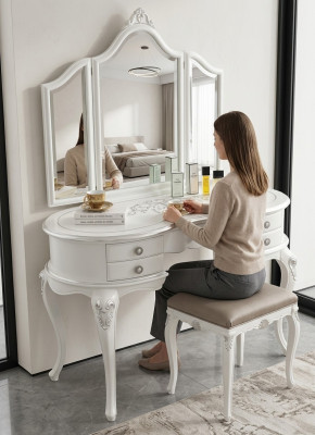 Schminktisch mit Spiegel Komplett Set Schlafzimmer Neu 2tlg. Konsole