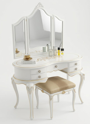 Schminktisch mit Spiegel Komplett Set Schlafzimmer Neu 2tlg. Konsole