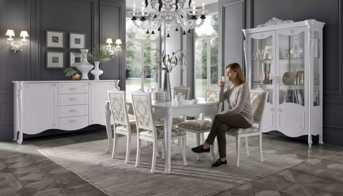 Esstisch 4x Stühle Stuhl Esszimmer Essgruppe Modern Sideboard Garnitur