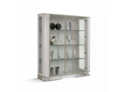Vitrine Holz Luxus Klassisches Sideboard Design Möbel Italienisch Weiß