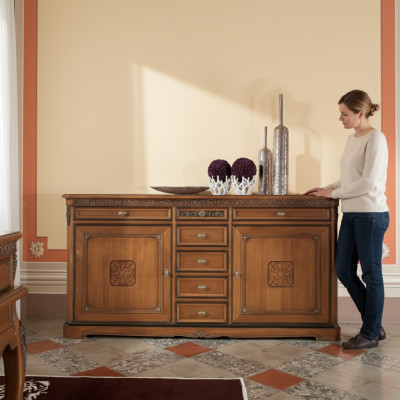 Sideboard Möbel Design Klassisch Kommoden Holz Braun Luxus Holz Schrank