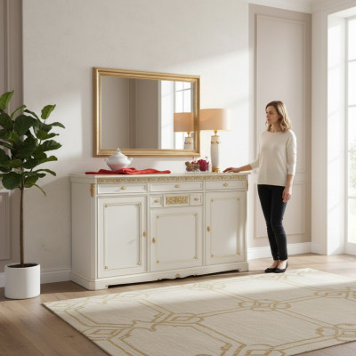 Sideboard Schubladen Holz Sideboard Schrank Massiv Möbel Wohnzimmer Neu
