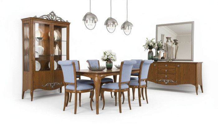 Esszimmer Set Garnitur Tisch 6x Stühle Design Sideboard Möbel Luxus Neu