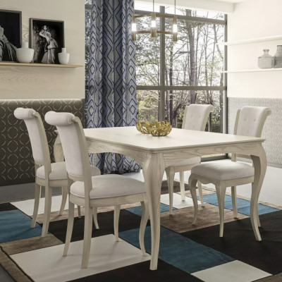 Esszimmer Tisch Esstisch 4x Stuhl Garnitur Tische Stühle Set 5tlg Möbel