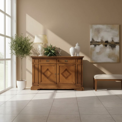 Luxus Italienische Holz Möbel Kommode Anrichte Stil Braun Sideboard Neu