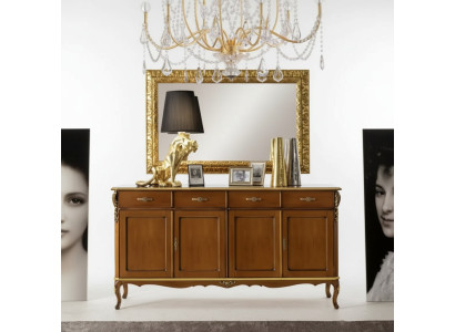 Italienische Stil Möbel Sideboard Schrank Designer Braun Kommode Neu