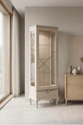 Vitrine Italienische Luxus Möbel Vitrinen Anrichte Schrank Glas Design
