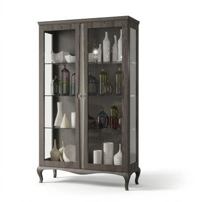 Vitrine Anrichte Holz Schränke Möbel Wohnzimmer Anrichte Glas Schrank