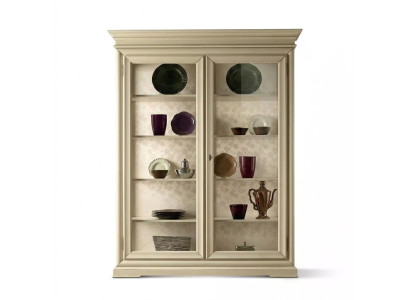 Luxus Vitrine Holz Designer Schrank Vitrinen Wohnzimmer Schränke Neu