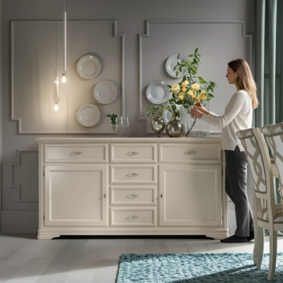 Kommode Holz Schränke Anrichte Möbel Luxus Sideboard Schrank Italien