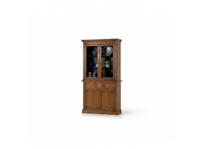 Klassische Vitrine Braun Glas Schrank Luxus Glasschrank Vitrinenschrank