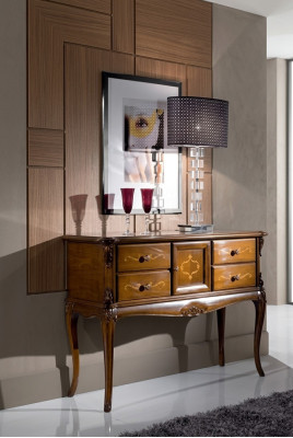 Kommode Holz Italienische Möbel Schrank Konsolen Kommoden Konsole Neu