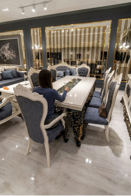 Großartiges Esszimmer Set Stilvoller Esstisch 4 Stühlen Elegant Set Neu